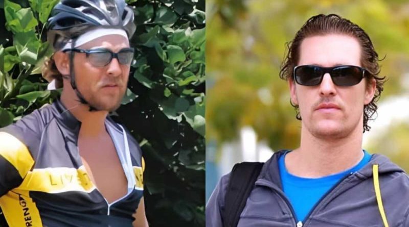 Matthew McConaughey lo appoggia sulla canna della bike e poi cammina