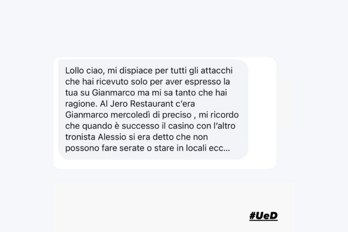 gianmarco fuori dagli studi le reazioni